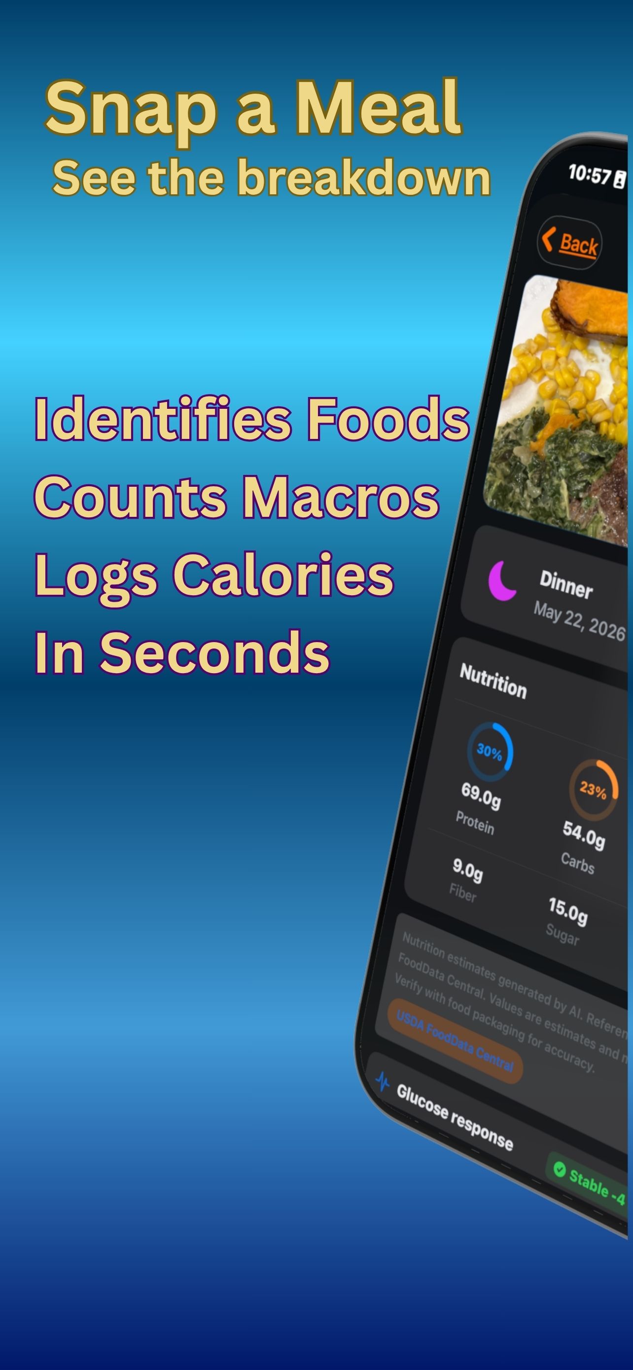 Snap a meal — see the breakdown in seconds